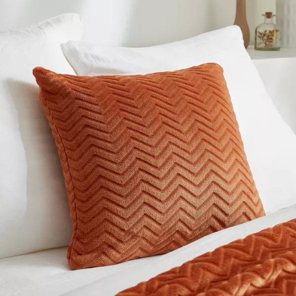 Firkantet flanelpude (45 x 45 cm) Zag Kobber