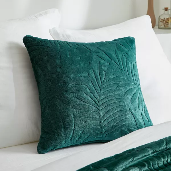 Sierkussen vierkant flanel (45 x 45 cm) Flore Groen