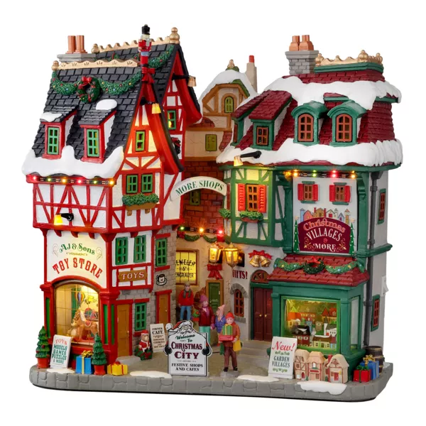 Lemax kerstdorp met licht op batterijen Christmas City