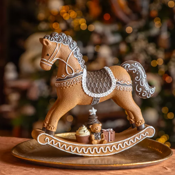 Caballo de balancín (H20 cm) Galleta Pan de jengibre