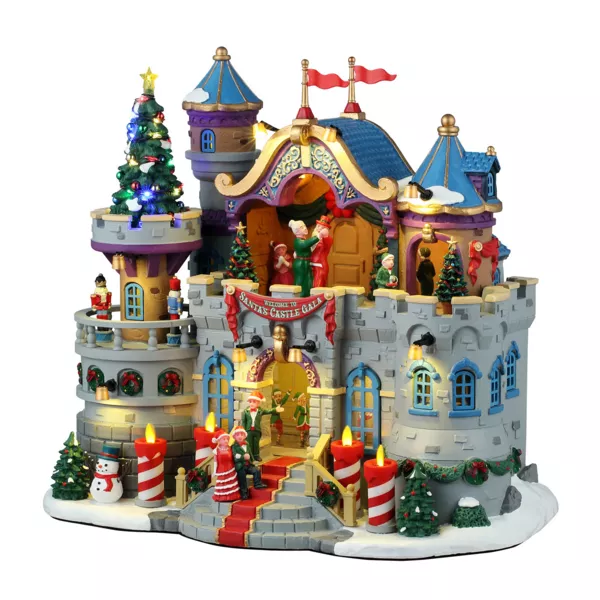 Village de Noël Lemax lumineux, musical et animé Gala au château du Père Noël