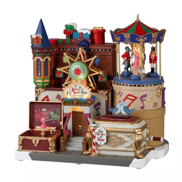 Village de Noël Lemax lumineux, musical et animé La Boîte à musique