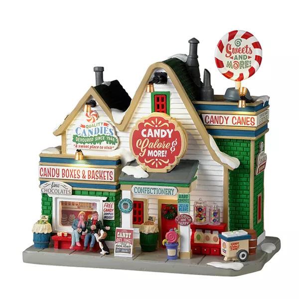 Village de Noël Lemax lumineux à piles La confiserie Candy Galore & More