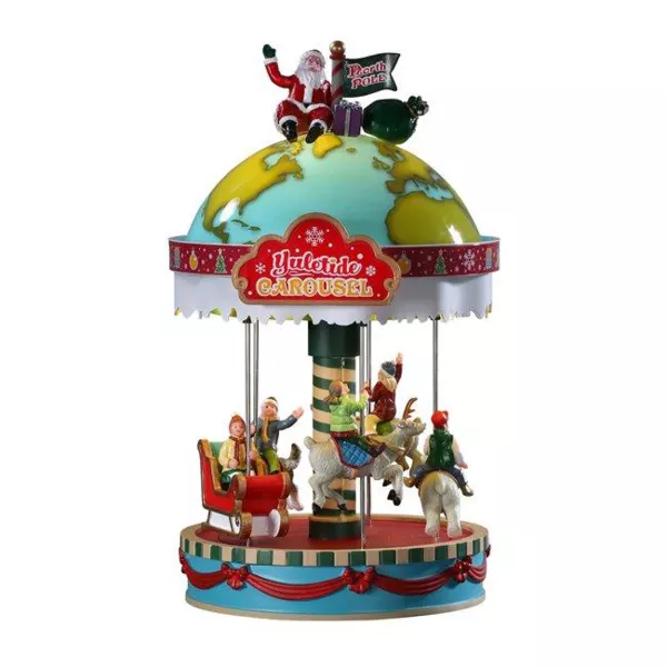 Lemax figuren op batterijen Muzikale Yuletide Carrousel