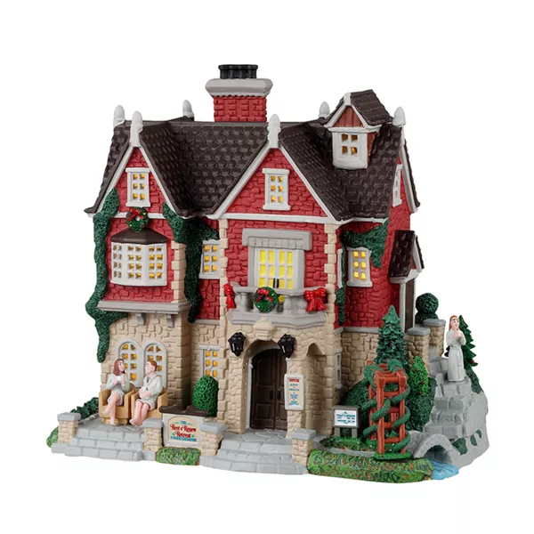 Lemax verlicht kerstdorp SPA Instituut Rust en Vernieuw