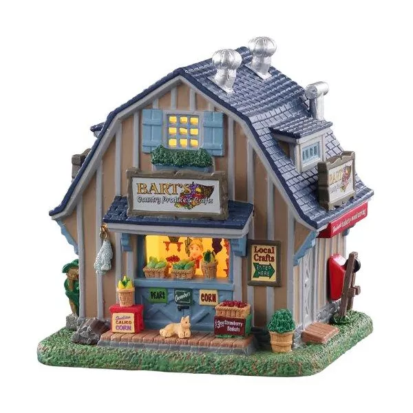 Lemax kerstdorp verlicht Ambachtelijke Kruidenier Bij Bart's