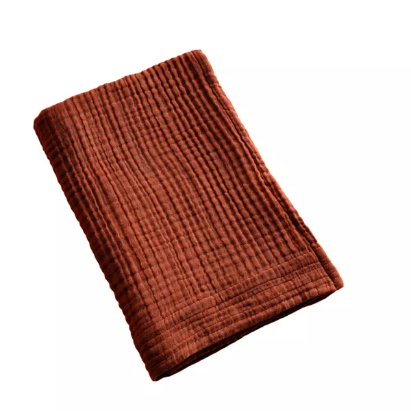 Badhanddoek katoengaas (70 x 130 cm) Gaïa Terracotta
