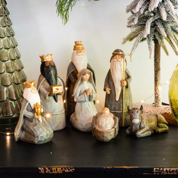 African American Expressions – Set Di 7 Statuine Per Presepe, Figure Afroamericane, Altezza Max 15,2 Cm