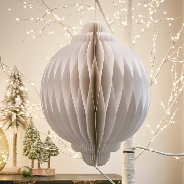 Papieren ui om op te hangen (H40 cm) Magnetische sluiting Wit
