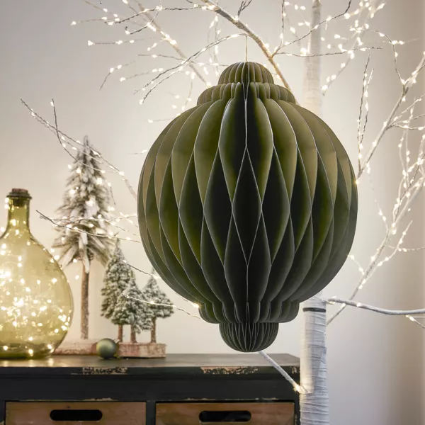 Papieren ui om op te hangen (H40 cm) Magnetische sluiting Groen