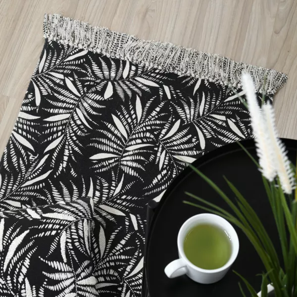 Tapis coton (60 x 90 cm) Ziana Noir