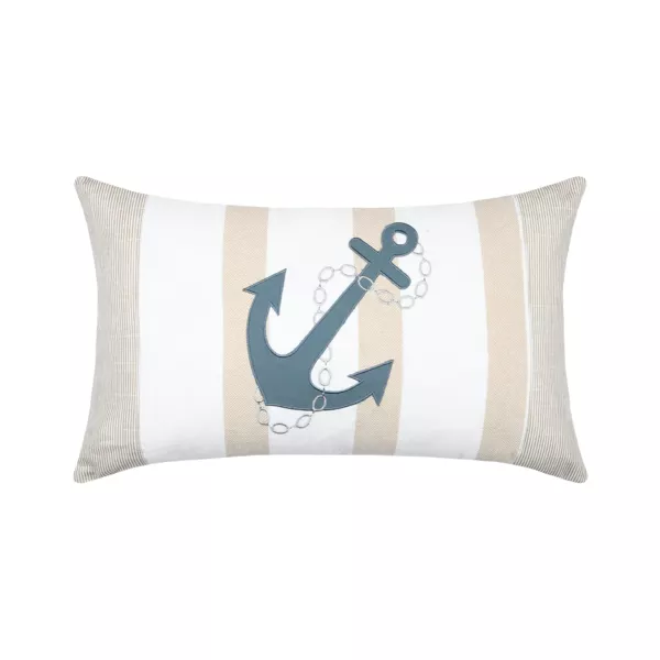 Coussin rectangulaire coton (30 x 50 cm) Nautical Beige