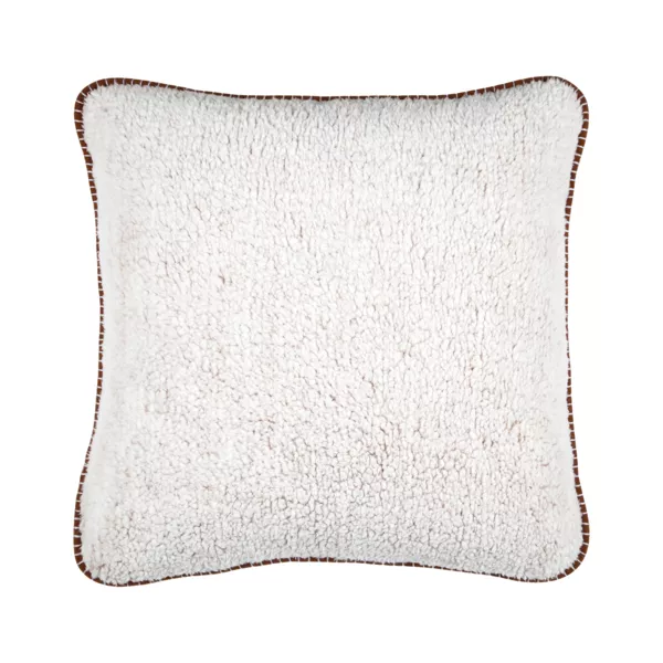 Vierkant nepbont kussen (50 x 50 cm) Winston Beige