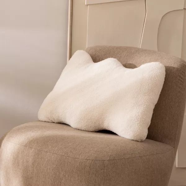 Cuscino rettangolare boucl (35 x 48 cm) Bliss Bianco