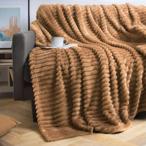 Zachte plaid (180 x 220 cm) Dune Camel