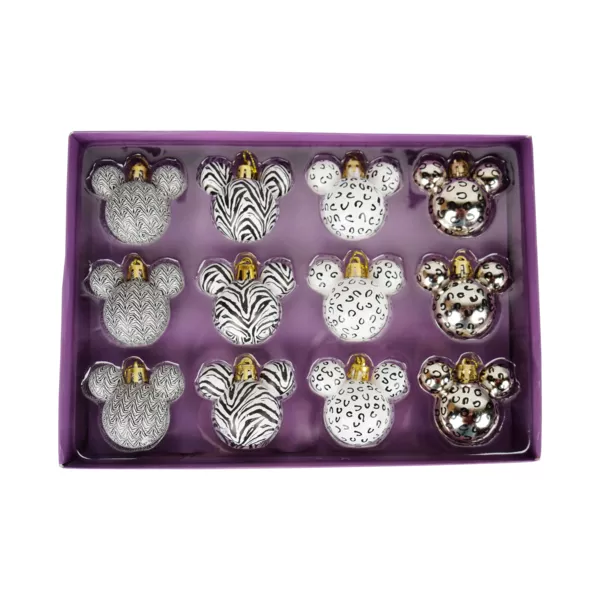 Coffret de 12 boules de Noël (D30 mm) Disney Mickey sauvage