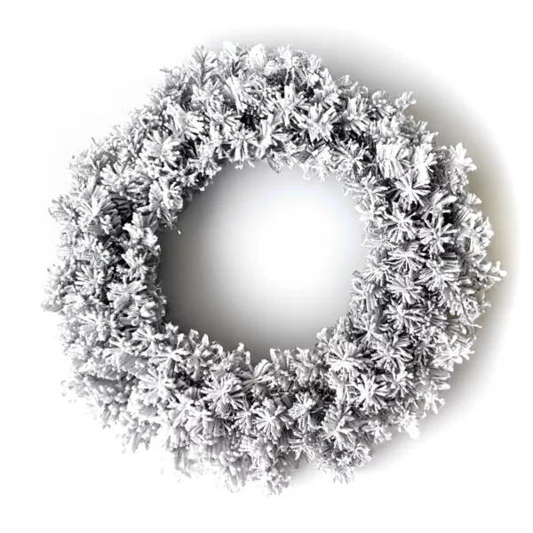 Corona de Navidad Royal verde nevado 60 cm
