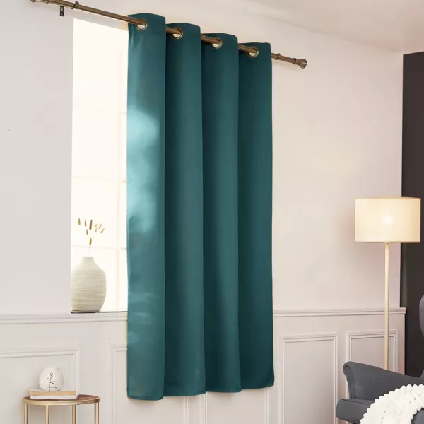 Rideau obscurcissant thermique (140 x 180 cm) Calore Bleu canard