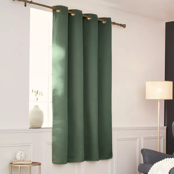 Rideau obscurcissant thermique (140 x 180 cm) Calore Vert romarin