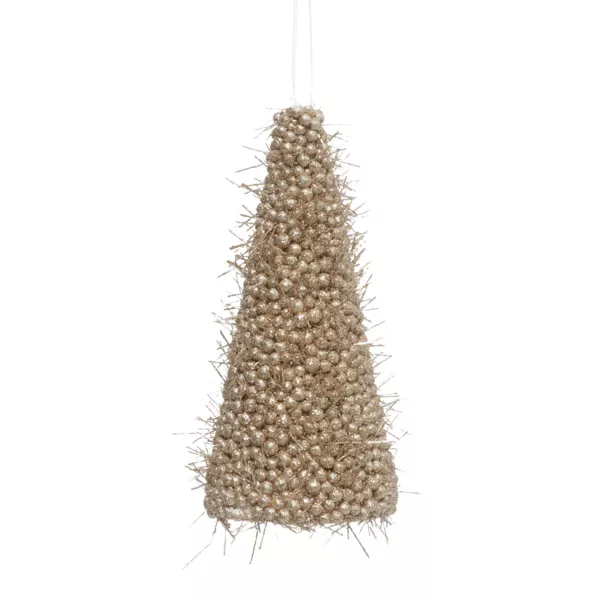 Suspension de Noël (H15 cm) Sapin artistique Champagne