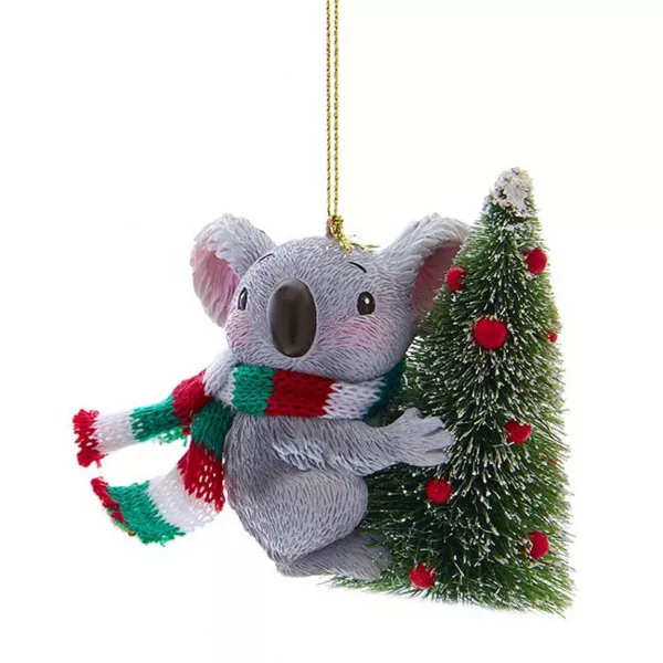 Suspension de Noël (H7 cm) Koala et sapin de Noël