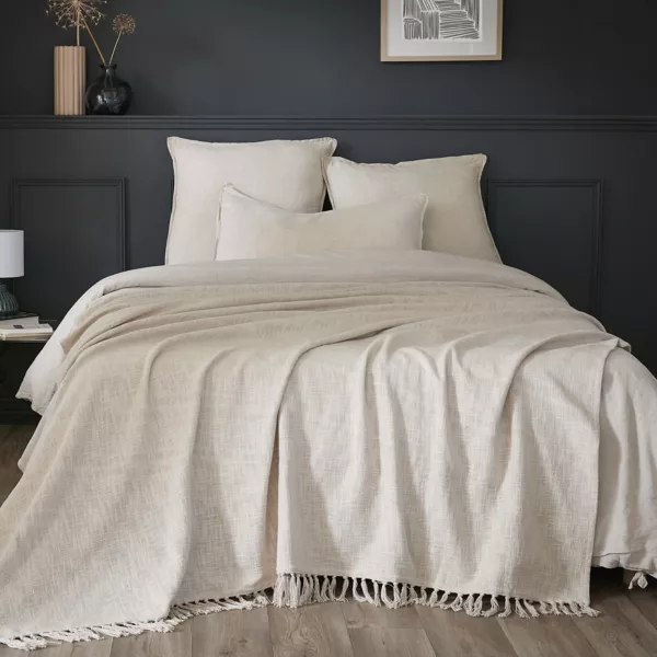 Plaid coton (180 x 220 cm) Sixtine Beige