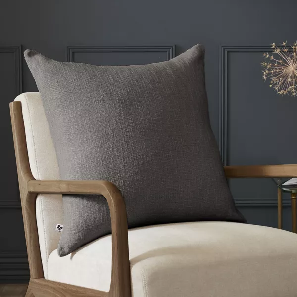 Vierkant katoenen kussen (60 x 60 cm) Sixtine Leisteen Grijs