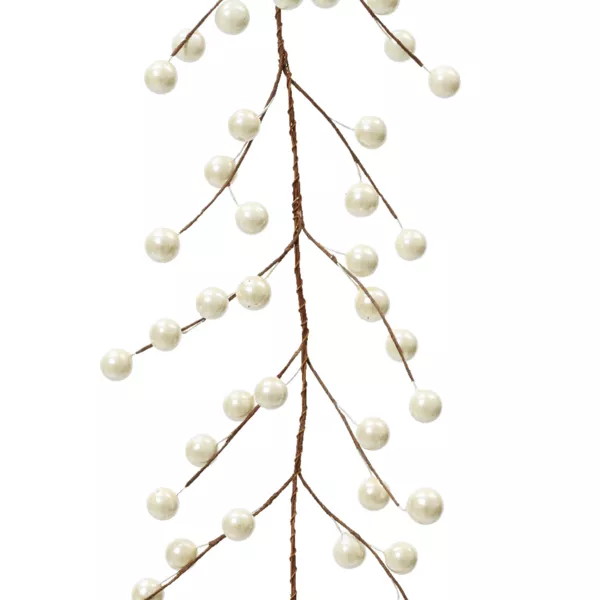 Guirnalda de bayas (130 cm) Navidad naturaleza Perla