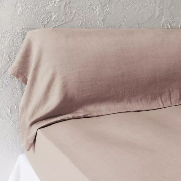 Taie de traversin lyocell Tencel™ lavé (27 x 185 cm) Olivia Rose blush