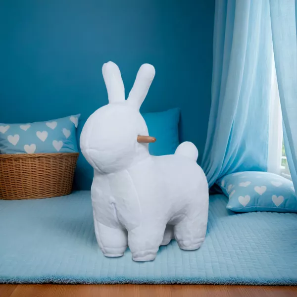 Asiento infantil franela (H63 cm) Conejo Blanco
