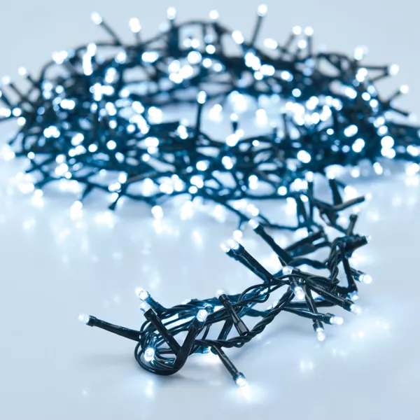 Guirnalda luminosa 45 m 2000 LED cable verde Lujo Blanco frío