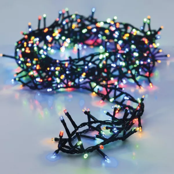 Guirlande lumineuse 7,50 m 350 LED câble vert Luxe Multicolore