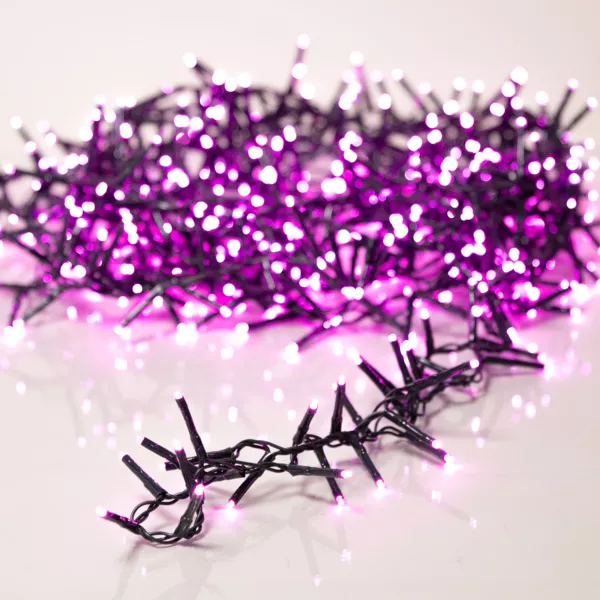 Guirlande lumineuse 16 m 750 LED câble vert Luxe Rose