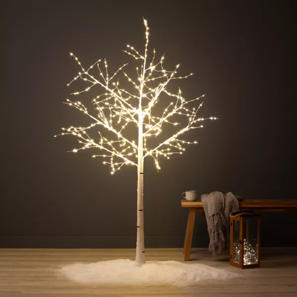 Verlichte berkenboom Lucidum Micro LED H180 cm Warm wit