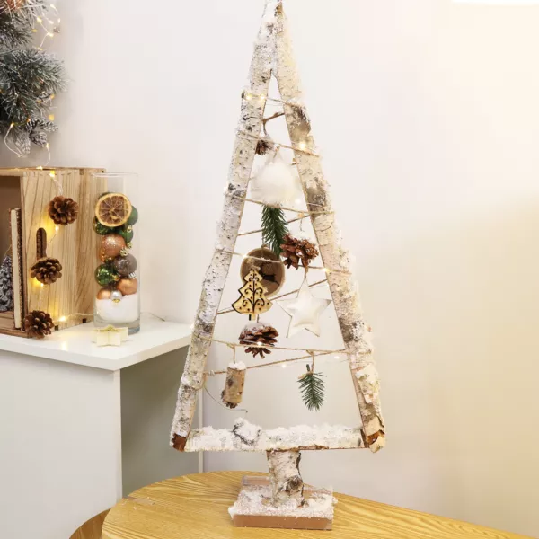Sapin de Noël lumineux à piles (H67 cm) Icelandia Blanc chaud