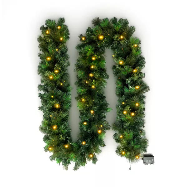 Lichtgevende Guirlande (300 cm - D25) Edmonton Groen en warm wit