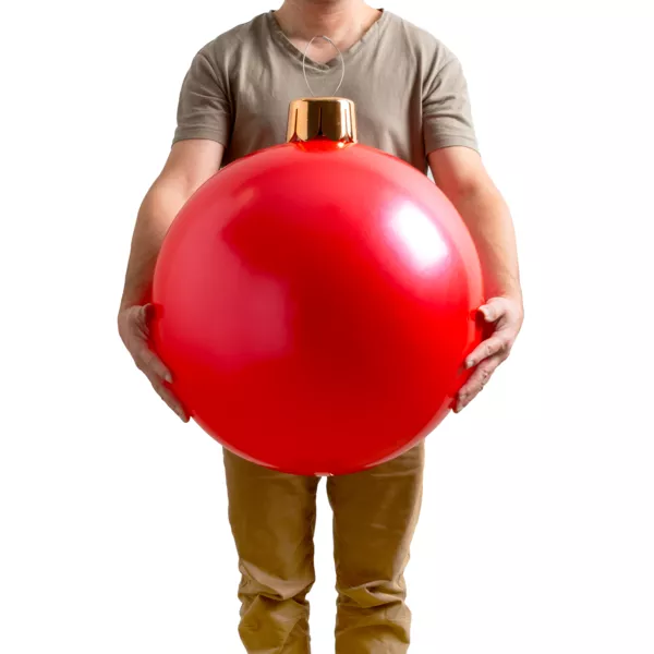 Grande boule de Noël gonflable (D45 cm) Rouge