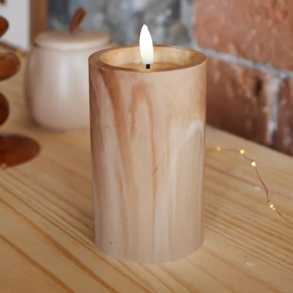 LED-batterilyse (H12 cm) Emma Brun