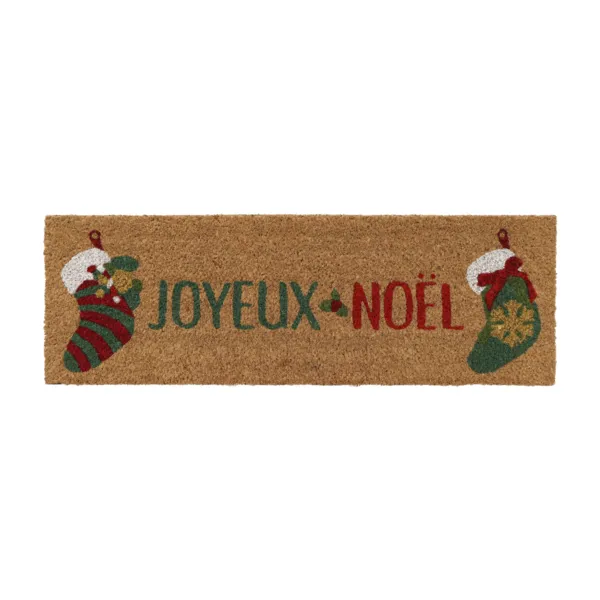 Paillasson De Noël Père Noël - 40 X 80 Cm, Jute, Dos Antidérapant, Décoration D'entrée - 10
