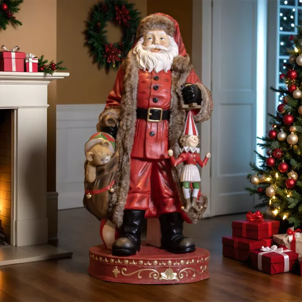 Traditionele Grote Kerstman (H166 cm) Klaus en de cadeaus
