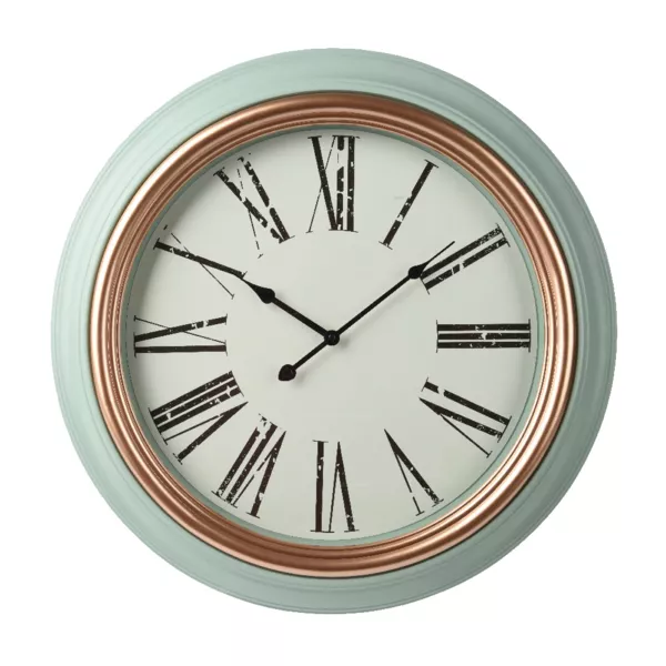 Muurklok (D61 cm) Cornwall Mintgroen