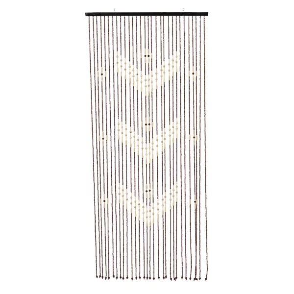 Rideau de porte perles bambou (90 x 200 cm) Roy Marron