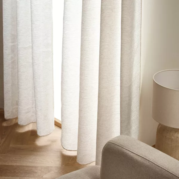Vitrage met ringen (280 x 240 cm) Maël Beige