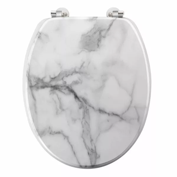 Abattant WC bois (37 x 46 cm) Marbre Gris