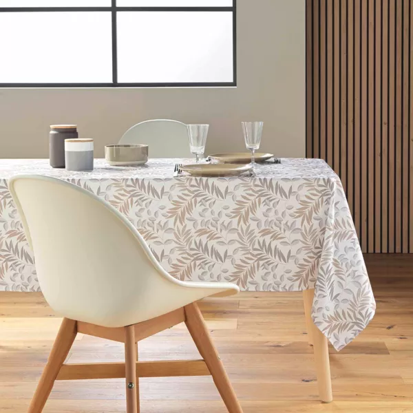 Rechthoekig vlekbestendig tafelkleed (145 x 240 cm) Nedelia Beige