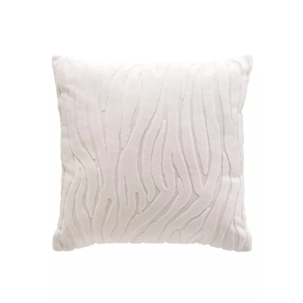 Housse de coussin carrée bouclette (40 x 40 cm) Venezia Blanche