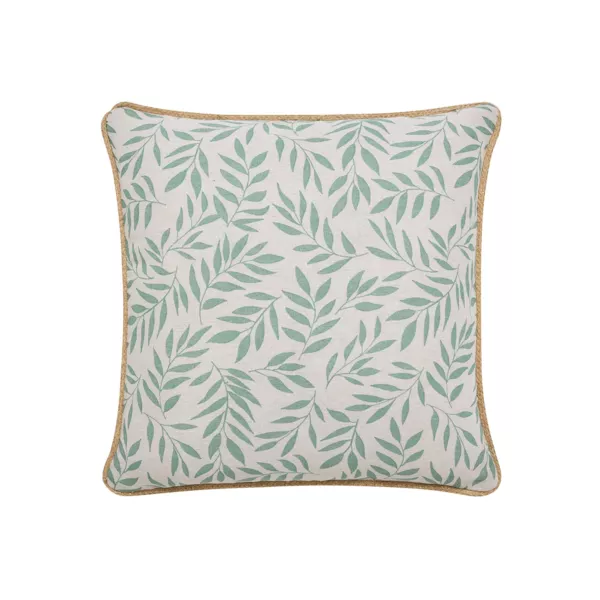 Coussin carré coton (45 x 45 cm) Naya Vert sauge