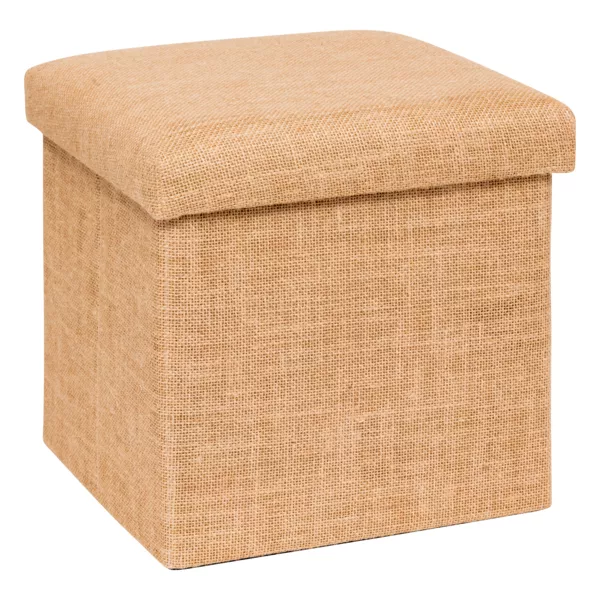 Falthocker aus Jutestoff (31 x 31 x 31 cm) Smart Naturfarben