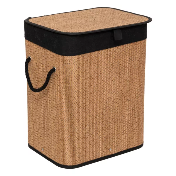 Cesto de ropa de bamb� 60 L (H50 cm) Stremy Beige