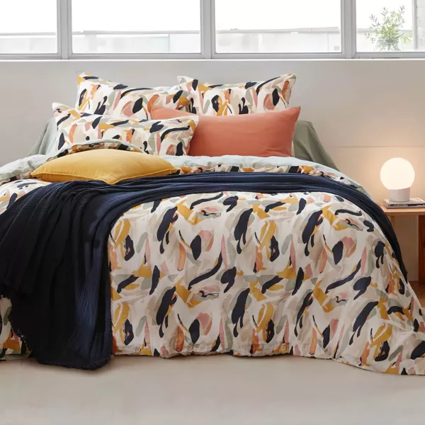 Housse de couette gaze de coton (200 x 200 cm) Mathilda Multicolore